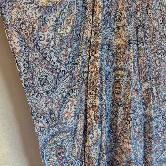 J. Jill Blue Paisley Blouse Size S - Picture 2 of 5